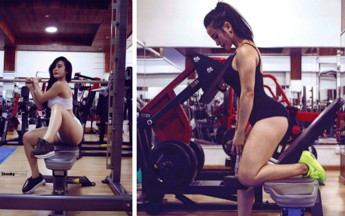 VIDEO: Bài tập gym của hot girl Việt siêu vòng 3