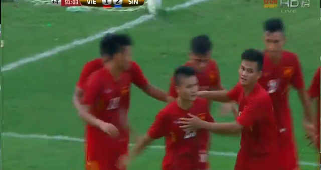 Video bàn thắng: U21 Việt Nam 2-2 U21 Singapore (Nation Cup 2016)