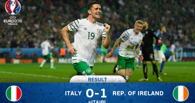 Video bàn thắng: Italia 0-1 Ireland (Vòng bảng Euro 2016)