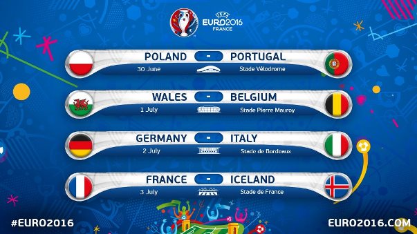 Lịch thi đấu và tường thuật trực tiếp vòng bán kết, chung kết EURO 2016