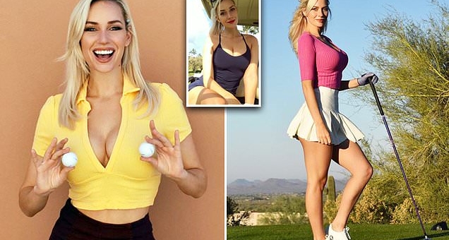 Nữ golf thủ sexy cam đoan vòng 1 'khủng' không nhờ dao kéo