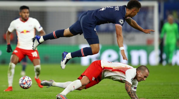 PSG thua ngược Leipzig trong ngày vắng bóng Neymar, Mbappe