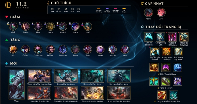  LMHT - Chi tiết bản cập nhật 11.2