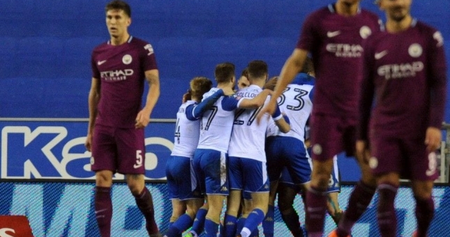 VIDEO: Man City bị đội hạng 2 Wigan gây sốc ở FA Cup