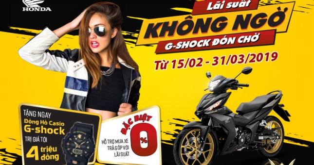 Honda Winner đại hạ giá, khuyến mãi đồng hồ G-shock 4 triệu đồng
