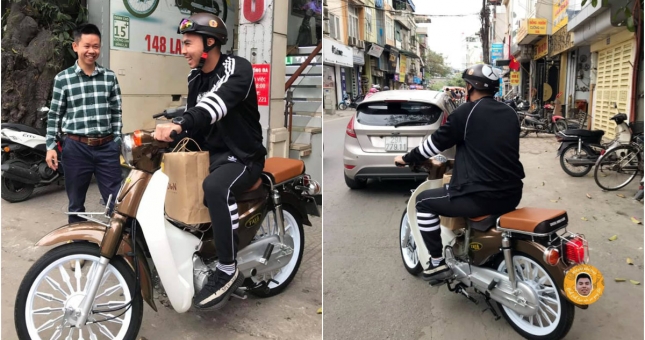 Tiền vệ Đức Huy giản dị sắm Honda Cub trong khi đồng đội tậu xế hộp
