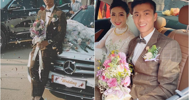 Phan Văn Đức rước dâu bằng xe sang Mercedes-Benz tiền tỷ