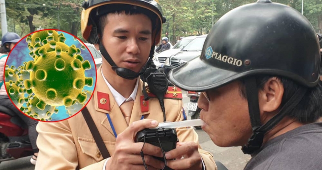 Thổi nồng độ cồn có khả năng lây nhiễm virus Corona không?