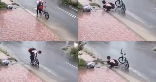 VIDEO: Hành động đẹp của cậu học sinh khiến nhiều người thán phục