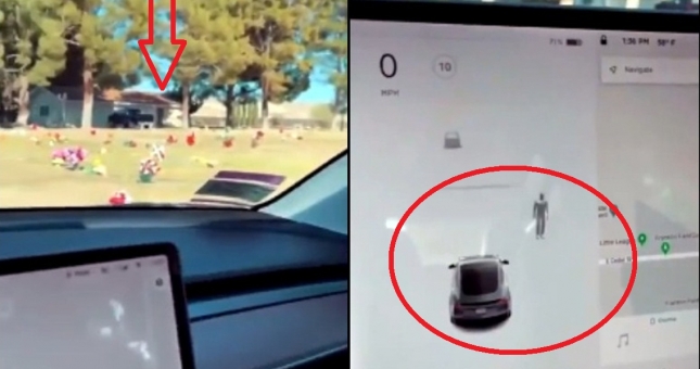Ô tô điện Tesla phát hiện “ma” ở nghĩa trang khiến dân tình xôn xao
