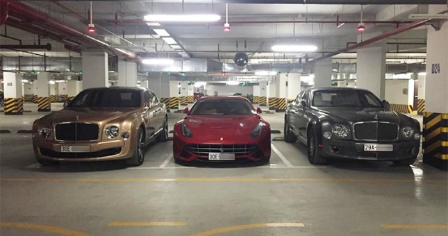 'Choáng' với hầm siêu xe trị giá trăm tỷ tại Hà Nội