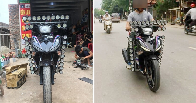 Lắp đèn trợ sáng cho xe máy có bị CSGT phạt không?