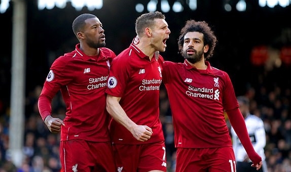 Bảng xếp hạng Ngoại hạng Anh vòng 31: Liverpool lên top 1