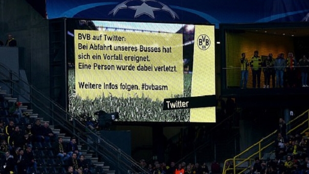 Xe bus phát nổ, hoãn trận đấu Dortmund và Monaco