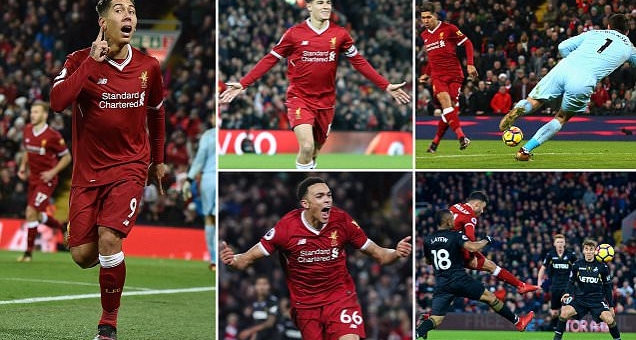 Highlights: Liverpool 5-0 Swansea (Vòng 20 - Ngoại hạng Anh)