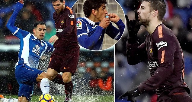 Highlights: Espanyol 1 - 1 Barcelona (Vòng 22 - La Liga)
