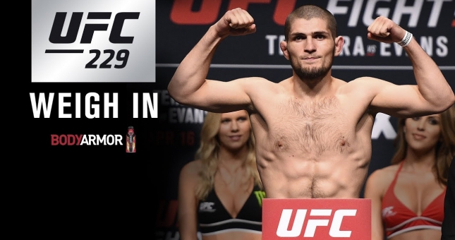 TRỰC TIẾP: Buổi cân thử UFC 229 : Conor McGregor vs Khabib Nurmagomedov