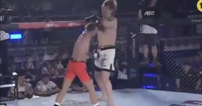 VIDEO: 'Quái nhân khổng lồ' Hàn Quốc gục ngã trước tay đấm vô danh