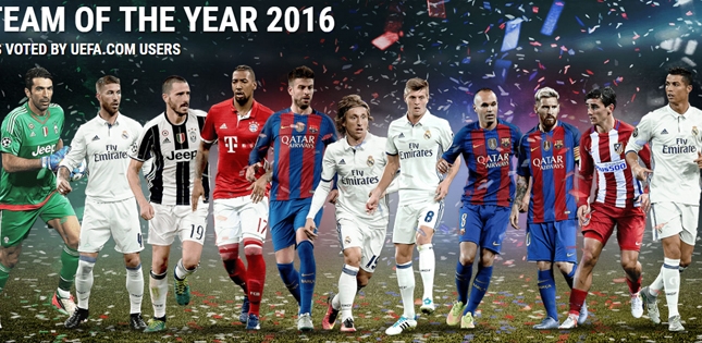 UEFA công bố 'Đội hình tiêu biểu năm 2016'