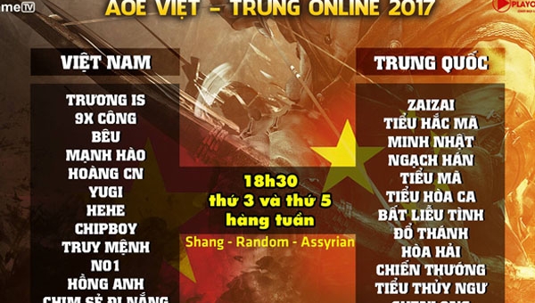 VN giành chiến thắng đầu tiên trước TQ ở giải AOE Việt Trung Online 2017