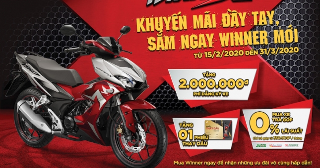 Honda Việt Nam ưu đãi lớn cho khách hàng mua xe WINNER & WINNER X