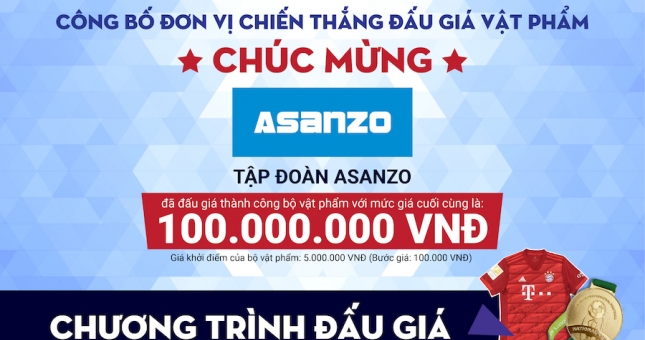 Áo đấu của Bayern Munich và HCV Cúp Quốc gia 2019 được bán đấu giá thành công trị giá 100 triệu đồng