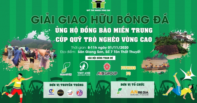 Ca sĩ Duy Khoa tổ chức giải bóng đá ủng hộ đồng bào miền Trung