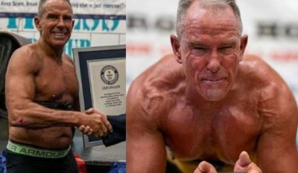 Cụ ông 62 tuổi giữ Plank được 8 tiếng, lập kỷ lục thế giới