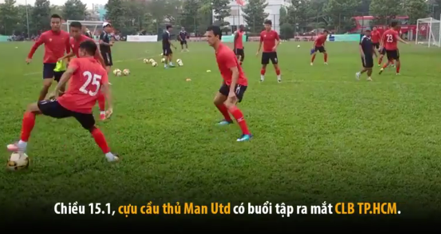 VIDEO: Cựu cầu thủ MU tập buổi đầu tiên cùng CLB TPHCM