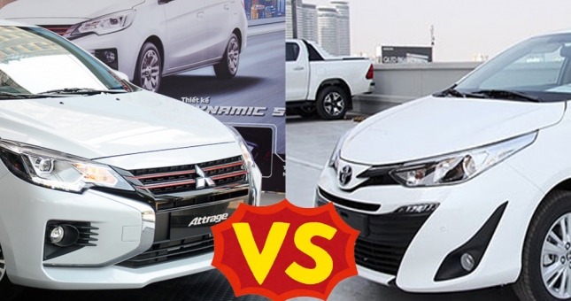 So sánh xe Mitsubishi Attrage 2020 và Toyota Vios 2020