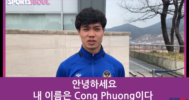 VIDEO: Công Phượng tự tin giới thiệu bản thân bằng tiếng Hàn