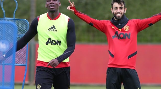 VIDEO: Màn thể hiện của Bruno Fernandes và Pogba trên sân tập MU