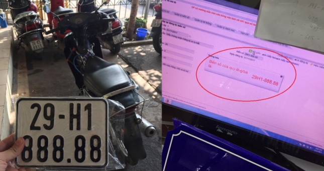Hy hữu: Bấm ngẫu nhiên, chủ nhân xe máy bốc biển ngũ quý