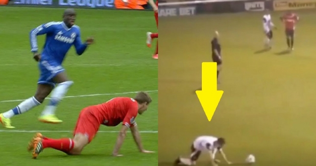 VIDEO: Cầu thủ tái hiện cú trượt chân của Gerrard, khiến đội nhà ôm hận
