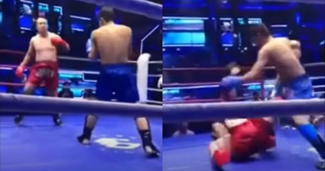 VIDEO: Cao thủ Túy Quyền Trung Quốc thách đấu võ sĩ Kickboxing và cái kết