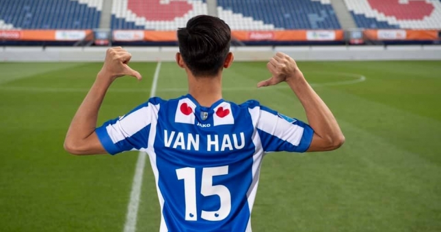 SC Heerenveen mở bán áo đấu số 15 in tên Văn Hậu với giá từ 83 Euro