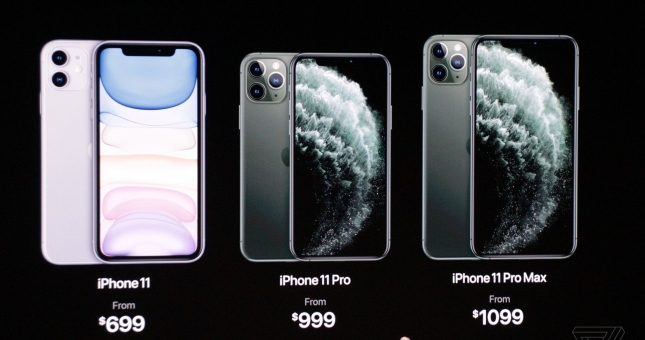 iPhone 11 có 3 mẫu, giá từ 699 USD, Apple Watch 5 giá từ 399 USD