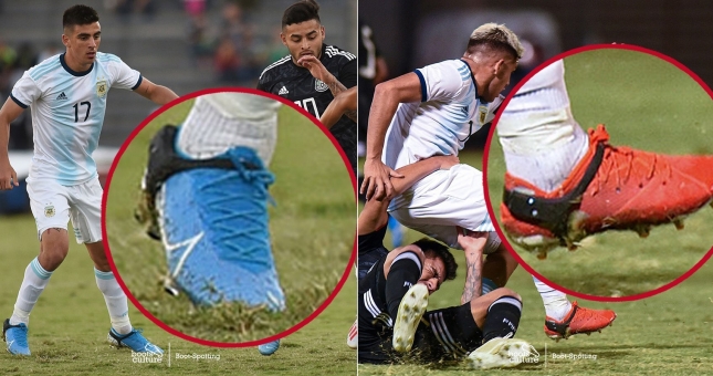 U23 Argentina quê hương Messi lắp 'đồ chơi' cực lạ trên giày