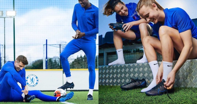 Nike tung BST giày đinh với màu xanh Chelsea