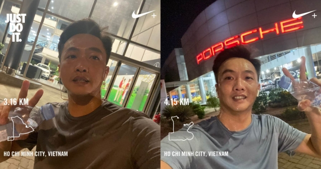 Cường Đô-la chạy bộ với ứng dụng Nike Run Club