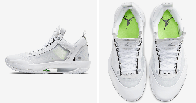 Air Jordan 34 Low ra mắt màu trắng bạch kim