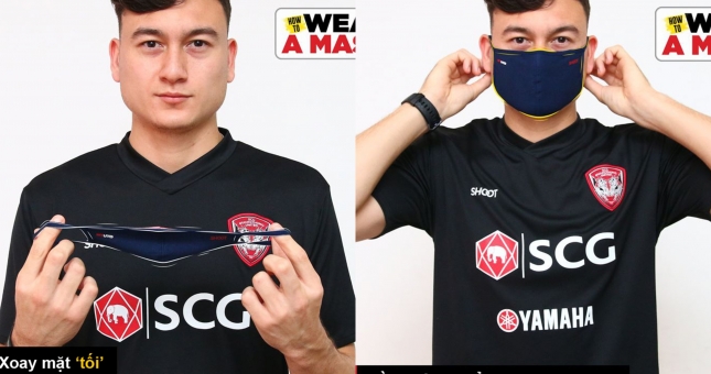 Văn Lâm hướng dẫn đeo khẩu trang đúng cách