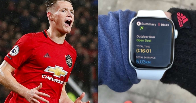McTominay dùng Apple Watch chạy 5km gây sốc