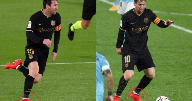 Lionel Messi chính thức chuyển sang giày đinh mới