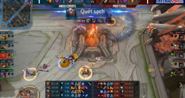 Amico Esports lội ngược dòng giành chiến thắng ngoạn mục