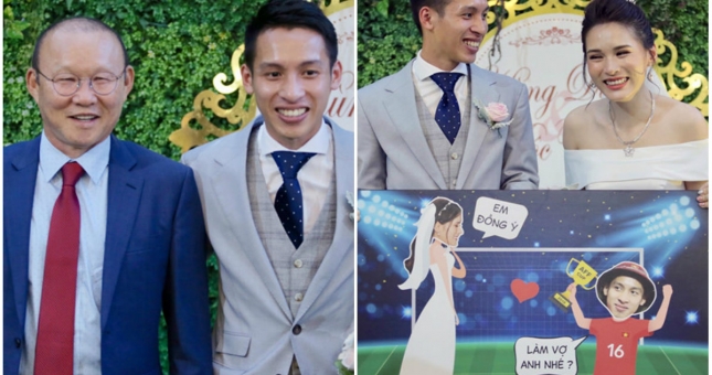 HLV Park Hang Seo rạng ngời trong đám cưới của Hùng Dũng