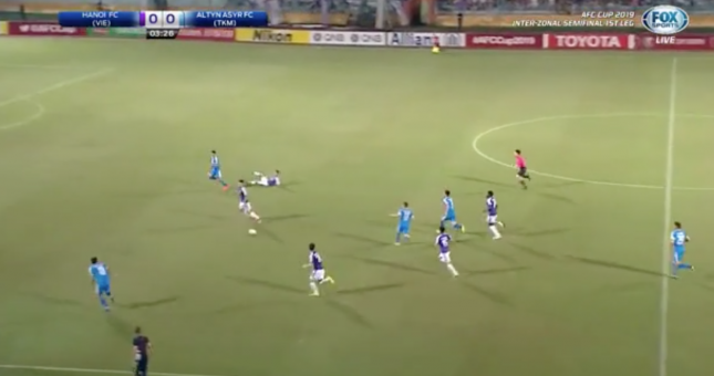 VIDEO: Altyn Asyr mở tỉ số chóng vánh sau sai lầm của Hà Nội