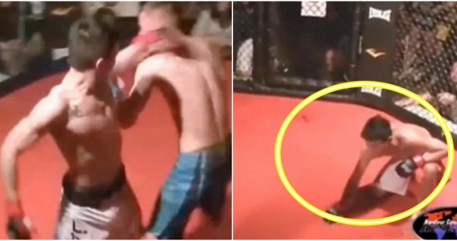 Võ sĩ châu Á quỳ xuống xin thua vì thương xót đối thủ, giới võ thuật chia rẽ