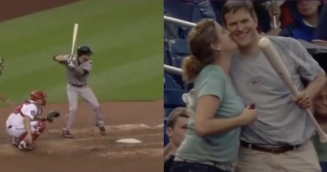 VIDEO: 'Ông chồng của năm' cứu vợ trên sân bóng chày