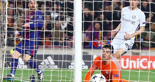 Messi tỏa sáng, Barca tiễn Chelsea rời Champions League